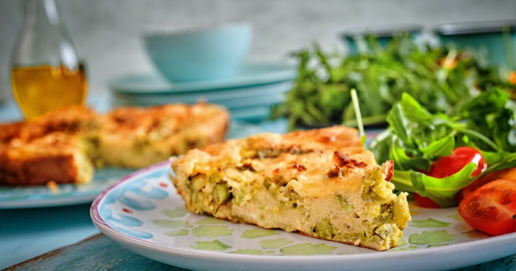 Frittata Slice in a Plate