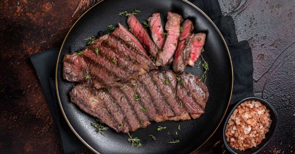 Broil the Steak in griddle