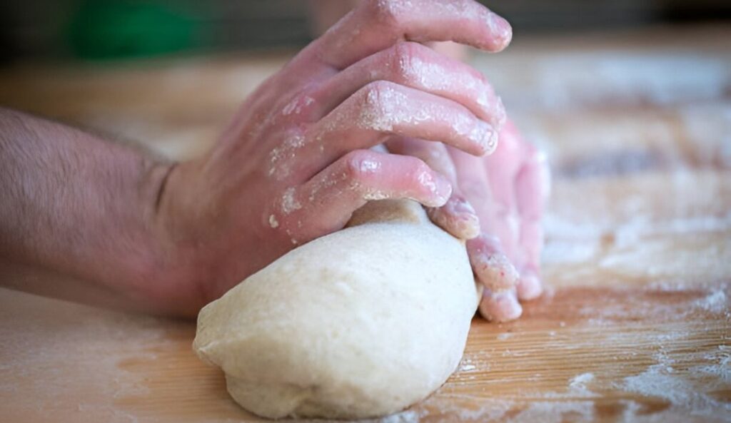 baguette mixing dough