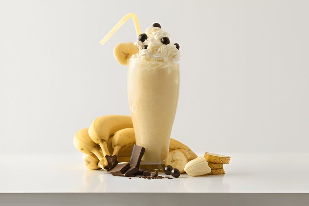 banana milkshake serving